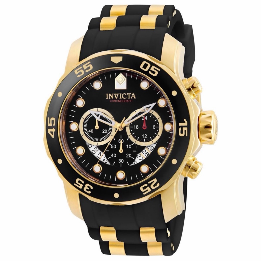 Invicta Pro Diver Gold And Black Chronograph
